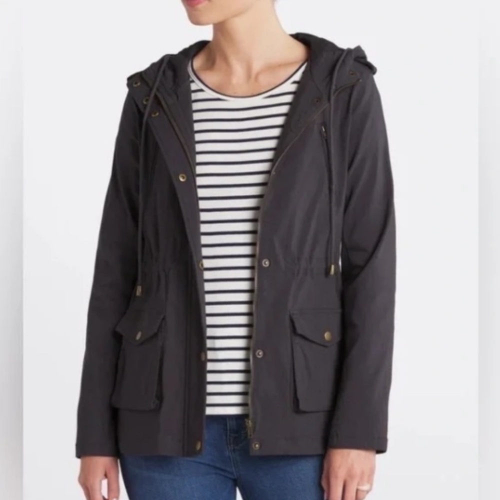 NWOT Eden Society Holly Contrast Hood Cargo Jacket Gray Size S